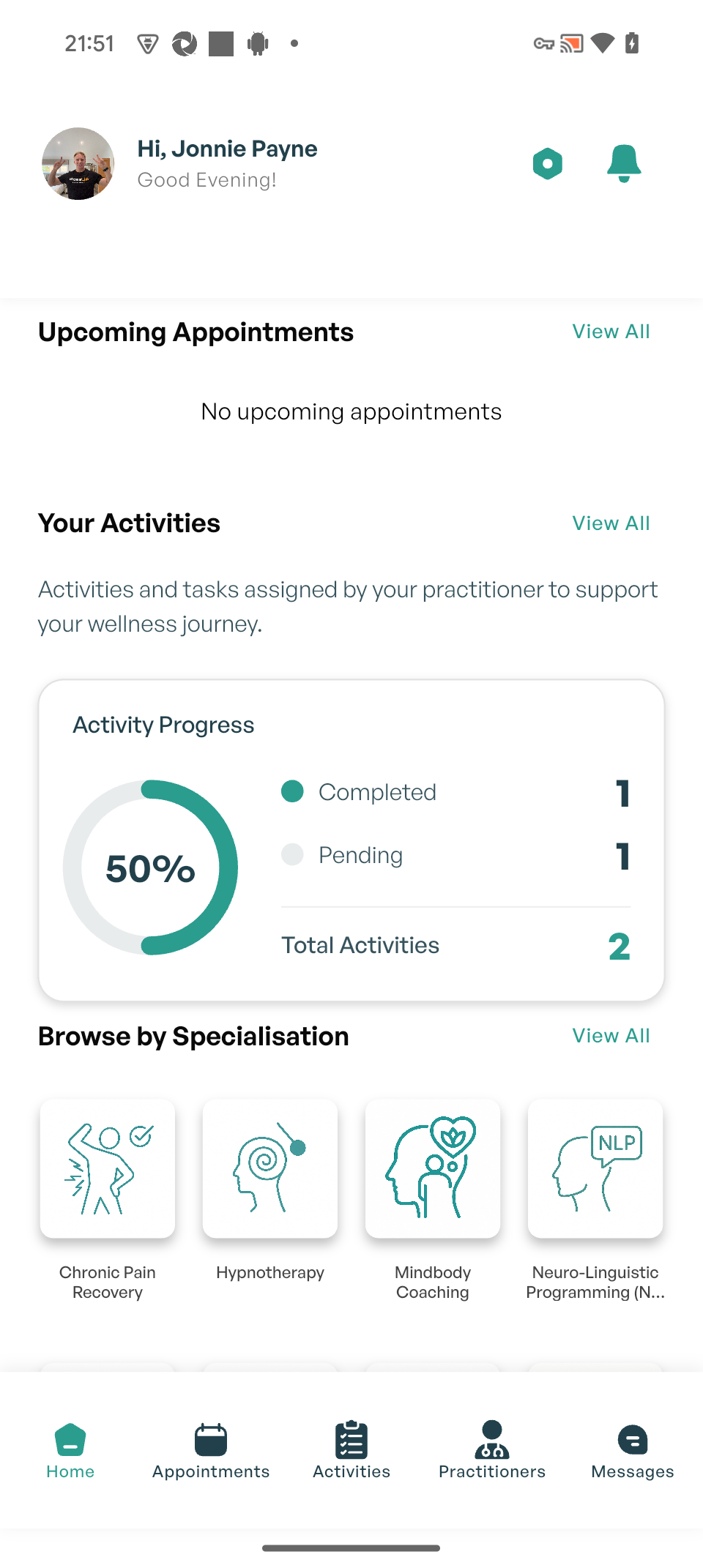 Neurowaze app screen preview
